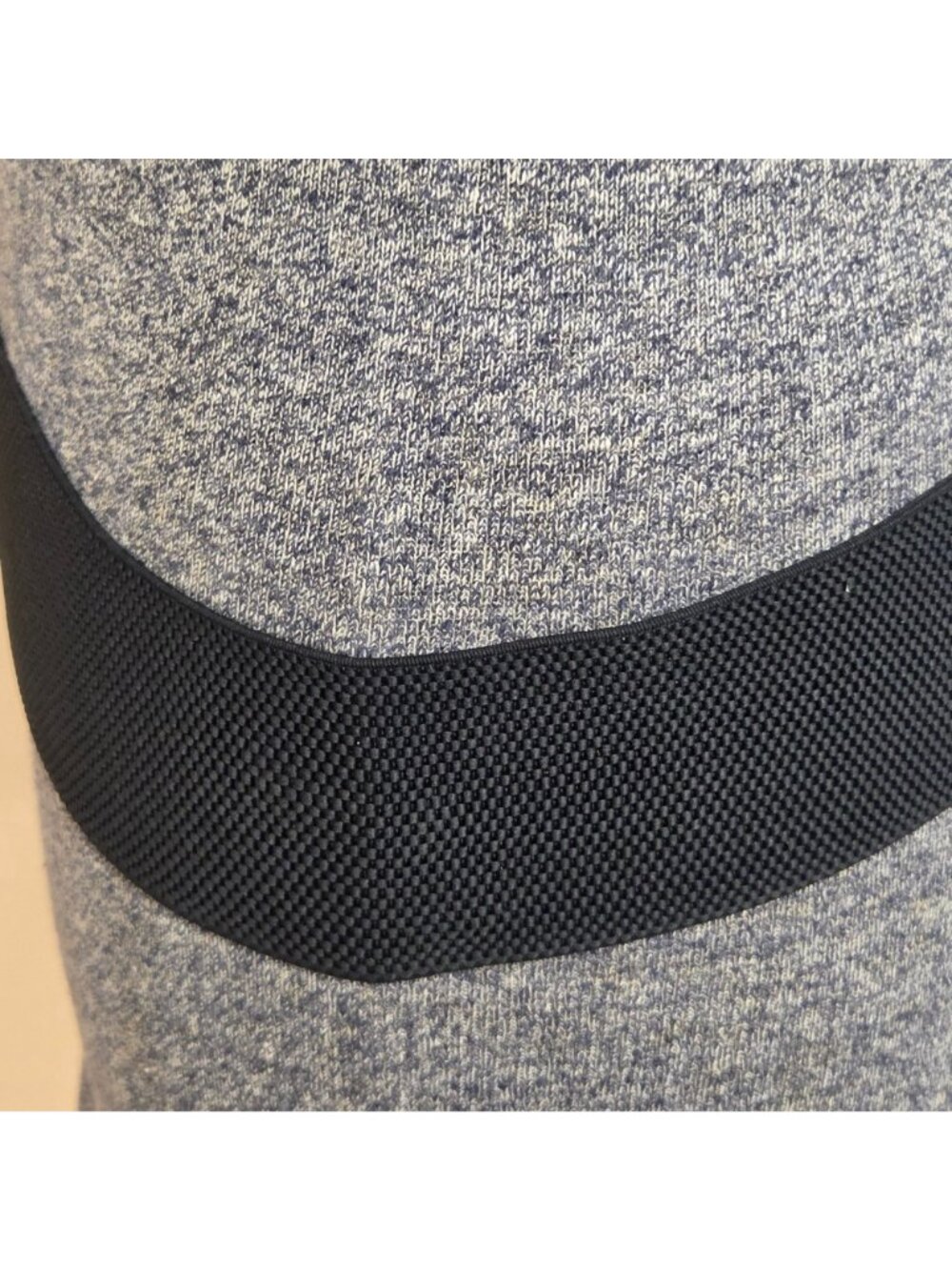 Black Womens Waist Belt Black Elastic Clear Gray Rhinestone Buckle Vintage - Picture 6 of 10